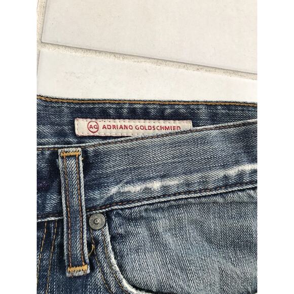 AG Adriano Goldschmied Shorts Ex Boyfriend Distressed Cut Off Denim - Picture 5 of 9